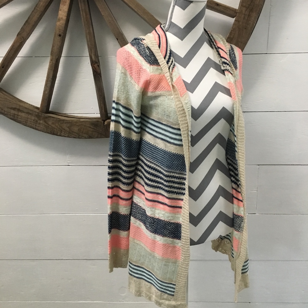 NWT Pink Rose Cardigan Hoodie